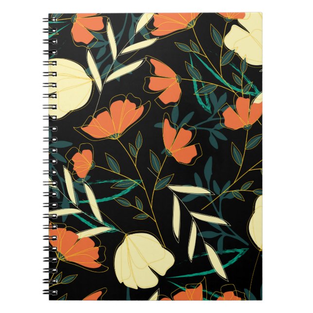 Cuaderno Patrón ininterrumpido original con pulga tropical  (Frente)