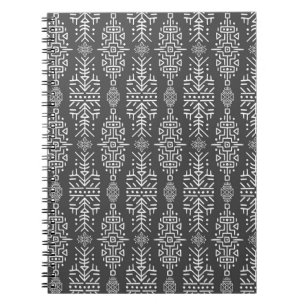 Cuaderno patrón inmaculado de estilo étnico. Creativo