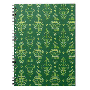 Cuaderno patrón inmaculado de estilo étnico. Creativo