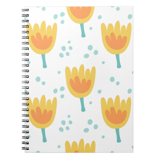 Cuaderno Patrón inmaculado, lindos patrones de flores70 (Frente)