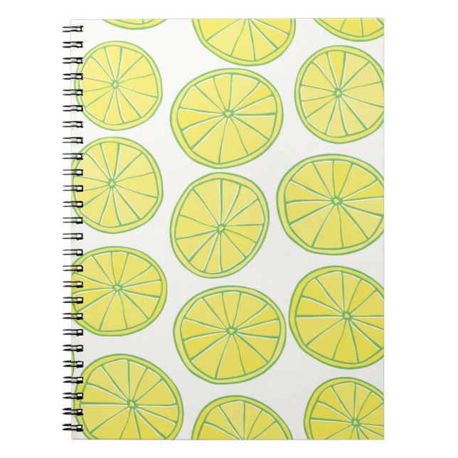 Cuaderno Patrón inoxidable con lonchas amarillas de limón s (Frente)
