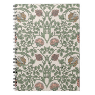 Cuaderno Patrón inoxidable de vintage floral. Vintage encan
