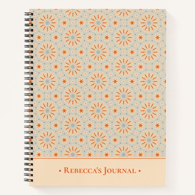 Cuaderno Patrón inspirado en fuegos artificiales — Portátil (Anverso)