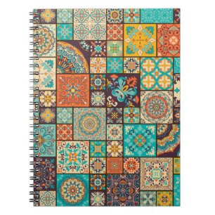 Cuaderno Patrón islámico sin foco, de tejas árabes.