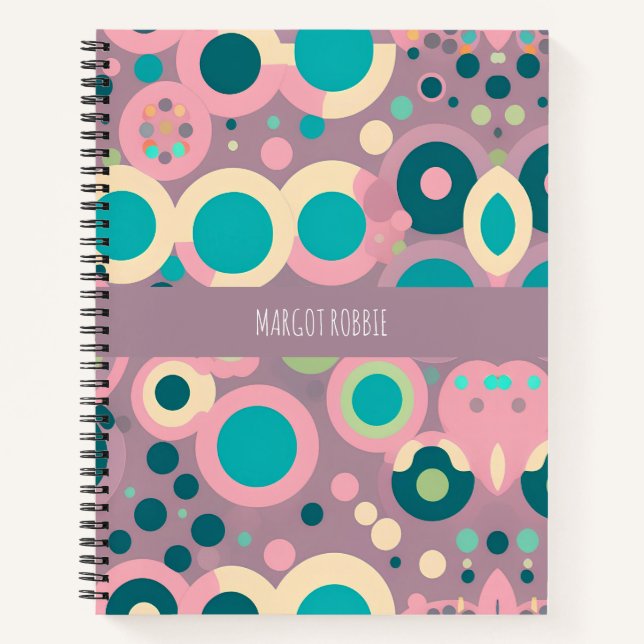Cuaderno Patrón isométrico de la Marina Rosa Kawai Circle (Anverso)