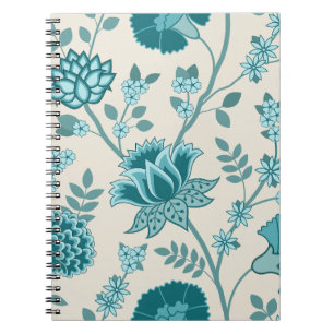 Cuaderno Patrón jacobeo floral Lg en crema