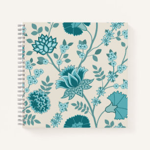 Cuaderno Patrón jacobeo floral Lg en crema