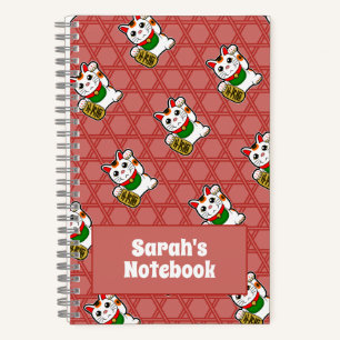 Cuaderno Patrón japonés Maneki Neko