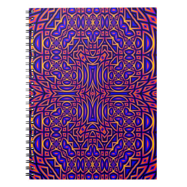 Cuaderno Patrón Kaleidoscopio Retro Clásico (Frente)