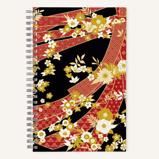 Cuaderno Patrón Kimono de mezcla floral (Anverso)