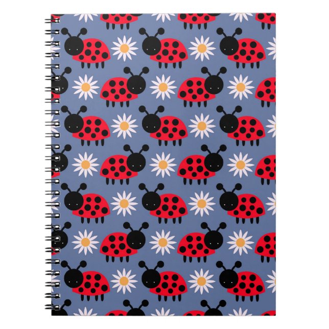 Cuaderno Patrón Ladybugs y Daisies (Frente)