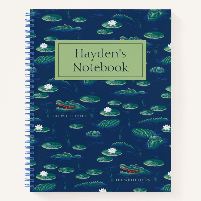 Cuaderno Patrón laguna blanco Lotus lagador (Anverso)