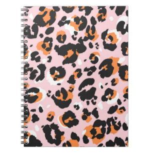 Cuaderno Patrón leopardo sin fisuras. Textura clásica de