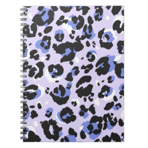 Cuaderno Patrón leopardo sin fisuras. Textura de piel morad