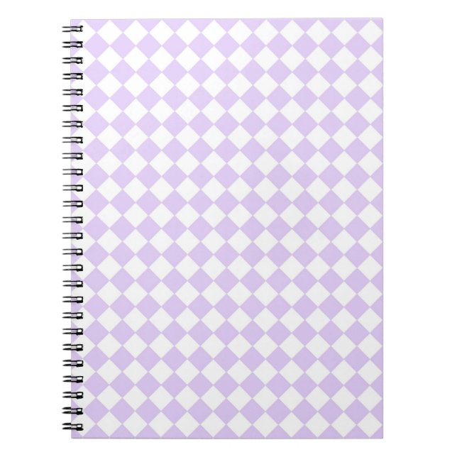 Cuaderno Patrón Lilac Purple Diamond Checkered (Frente)