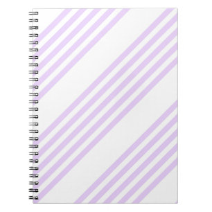 Cuaderno Patrón Lilac púrpura y blanco de cinco rayas