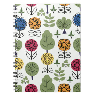 Cuaderno Patrón lindo e inmaculado, naturaleza en verano, a