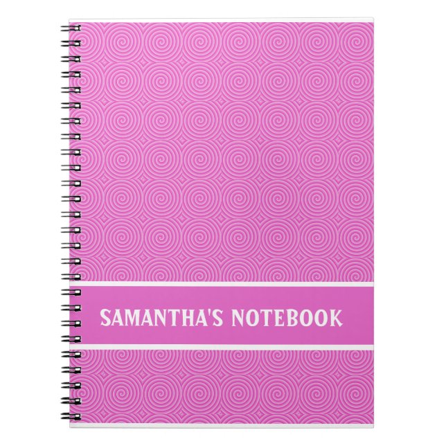 Cuaderno Patrón Lollypop rosa (Frente)