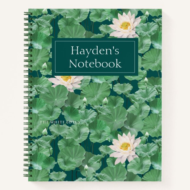 Cuaderno Patrón Lotus Lagoon - El Lotus blanco (Anverso)