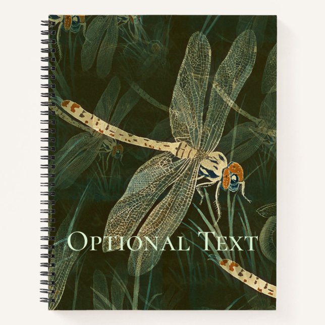 Cuaderno Patrón majestuoso de la libélula (Anverso)