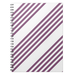 Cuaderno Patrón malva morado y blanco de cinco rayas