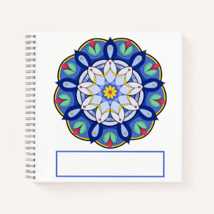 Cuaderno Patrón Mandala 01 bloc de notas en espiral
