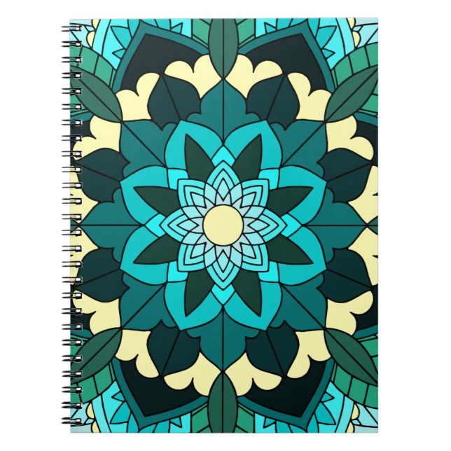 Cuaderno Patrón Mandala 02 en agua (Frente)