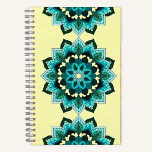 Cuaderno Patrón Mandala 02 en portátil acuático