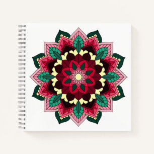 Cuaderno Patrón Mandala 02 en rosa profundo