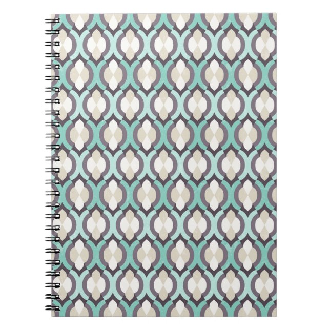 Cuaderno Patrón marroquí turquesa (Frente)
