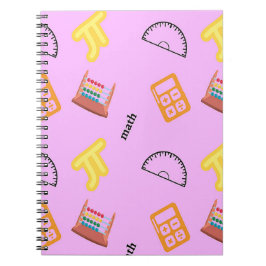 Cuaderno Patrón matemático en rosa
