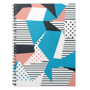 Cuaderno Patrón Memphis: Tendencia Abstracta Minimalista