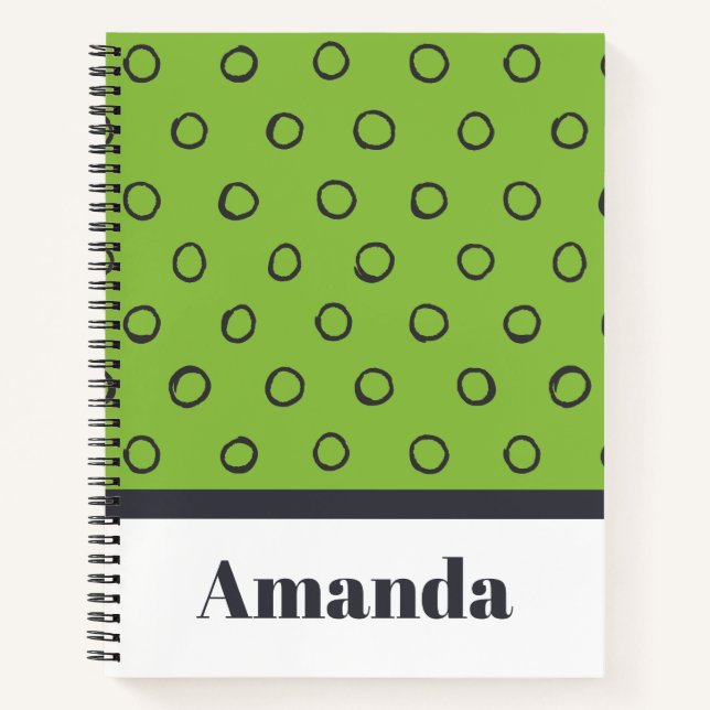 Cuaderno Patrón minimalista de lunares (Anverso)