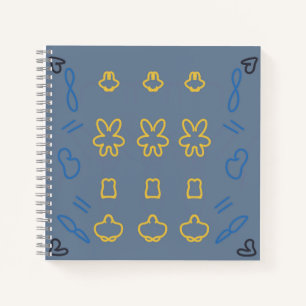Cuaderno Patrón minimalista kawaii pastel adorable
