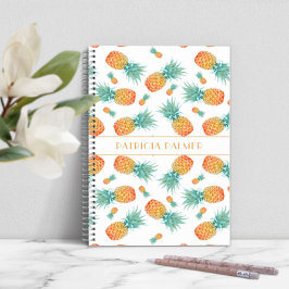 Cuaderno Patrón moderno de fruta de piña