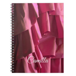 Cuaderno Patrón moderno de las rúbricas rosadas calientes p