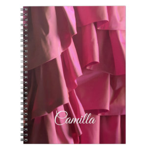 Cuaderno Patrón moderno de las rúbricas rosadas calientes p