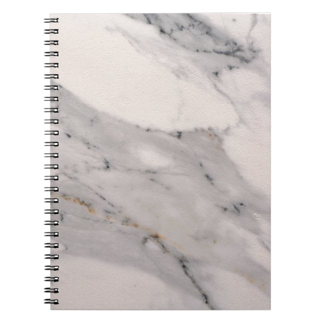Cuaderno Patrón moderno de mármol rosa y negro (Frente)