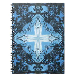 Cuaderno Patrón natural de la cruz azul