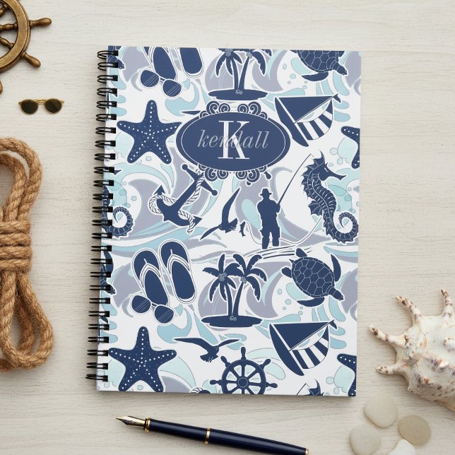 Cuaderno Patrón Náutico de Playa Azul Marino ID839 (Subido por el creador)