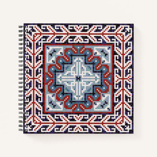 Cuaderno Patrón Navajo de indios nativos americanos (Anverso)