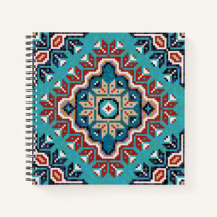 Cuaderno Patrón Navajo Mosaico de los indios nativos americ