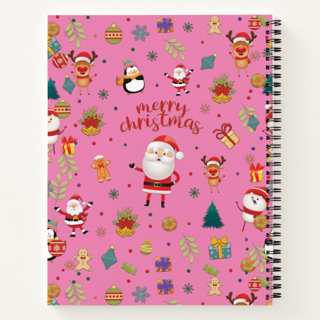 Cuaderno Patrón navideño (Reverso)