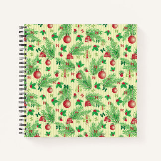 Cuaderno Patrón navideño vintage