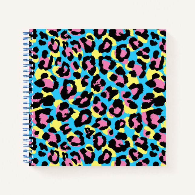 Cuaderno Patrón Neon Leopard Spots (Anverso)