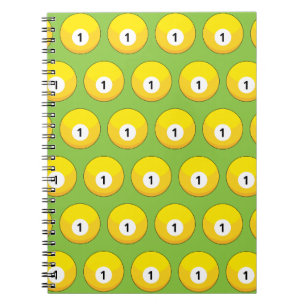 Cuaderno Patrón número uno de la bola amarilla Billiard