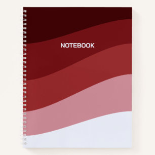 Cuaderno Patrón Ombre Blanco Rojo