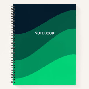 Cuaderno Patrón Ombre negro verde