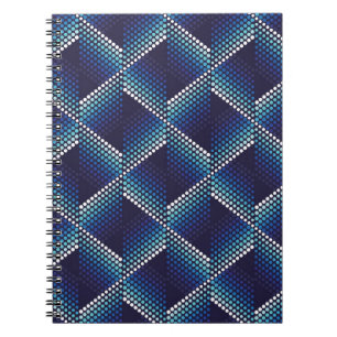 Cuaderno Patrón ondulado geométrico sin soldadura con punto