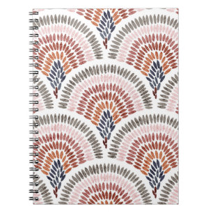 Cuaderno Patrón ondulado sin costura. Diseño de Seigaiha en